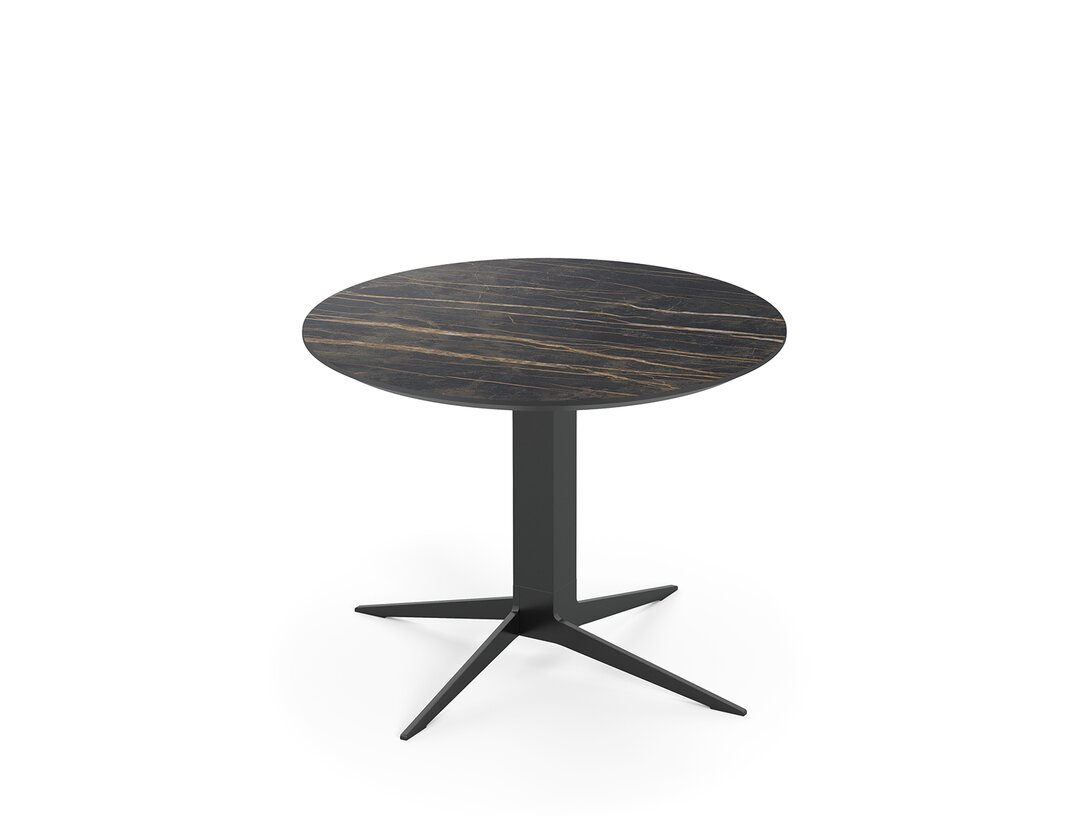 Stolik pomocniczy KLER Velar  x , śr. 48 cm, kolor brązowy, materiał ceramika